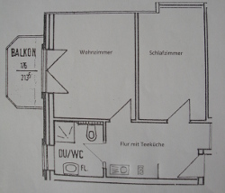 Grundriss der Wohnung 2